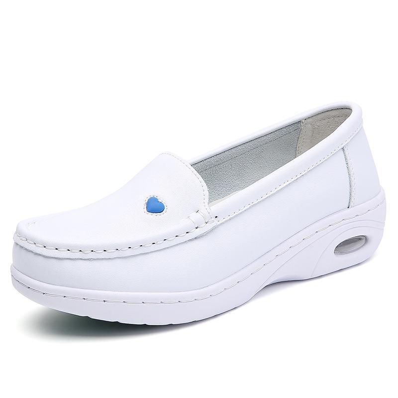 New Air-cushioned Nurse Shoes Soft-soled Breathable Flat-bottomed Anti-slip Shallow-mouthed Round-toed Shoes