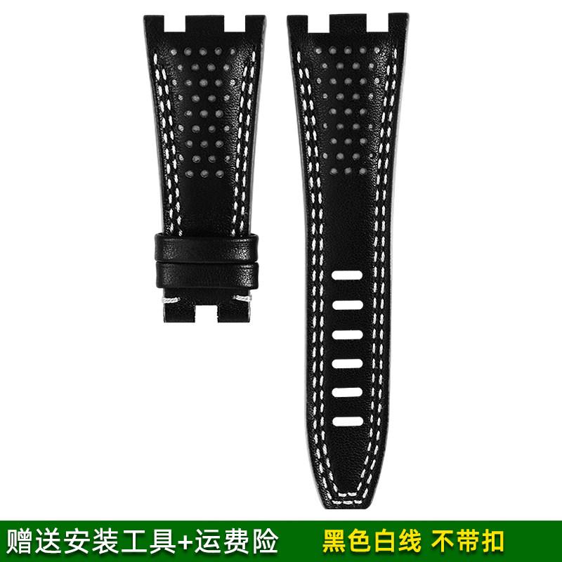 

For Audemars Piguet AP Royal Oak Offshore Series 26470 15703 15710 Notched Leather Strap 28mm Bracelet Strap Accessories 28mm