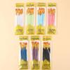 10Pcs/Set Multi-Functional Watercolor Brush Pearlescent Plastic Rod Nylon Hair Hook Line Gouache Oil Brush School Art Supplies