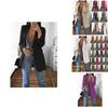 Lapel Women Loose Turndowncollar Long Sleeve Casual Blazer Women Outwear