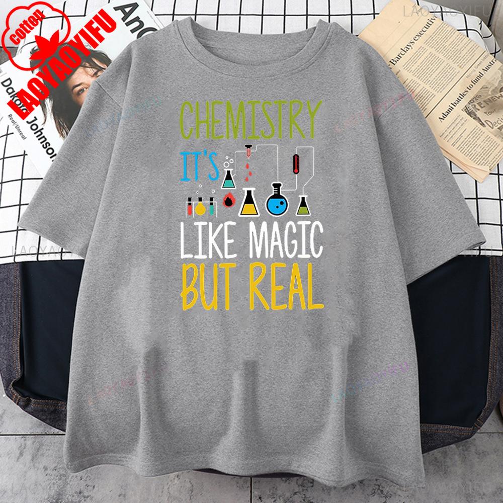Chemistry Science Physics Mathematics Printed T-shirt Creativity Style Casual for Daily Wear and Casual Outings Harajuku