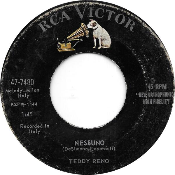 

7inch Record TEDDY RENO - Nessuno 477480 RCA Victor 1959 US Pop Used