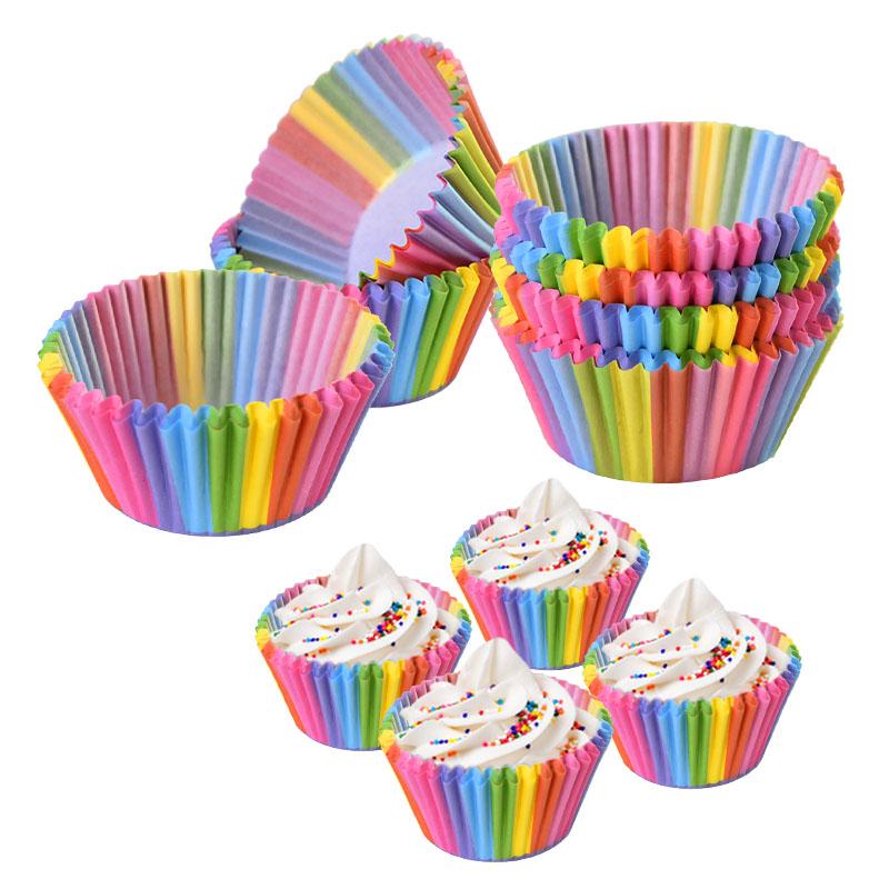 100Pcs Muffin Cupcake Paper Cups Cupcake Liner Baking Muffin Box Cup Case Party Tray Cake Decorating Tools Birthday Party Decor