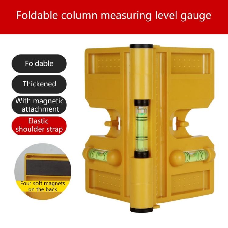 Auto Adjusting Magnetic Leveler Measurement Device With Folding Design and Three Bubble Indicators for Pipe Installation