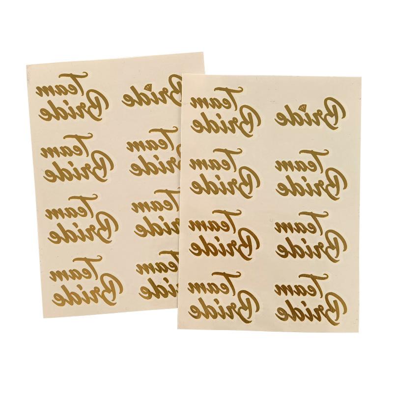 

2pcs Bride Team Bride Wedding Party Hot Gold Tattoo Sticker Bachelorette Party Bridesmaid Deco Bridal Shower Bride To Be Supplie 2pcs