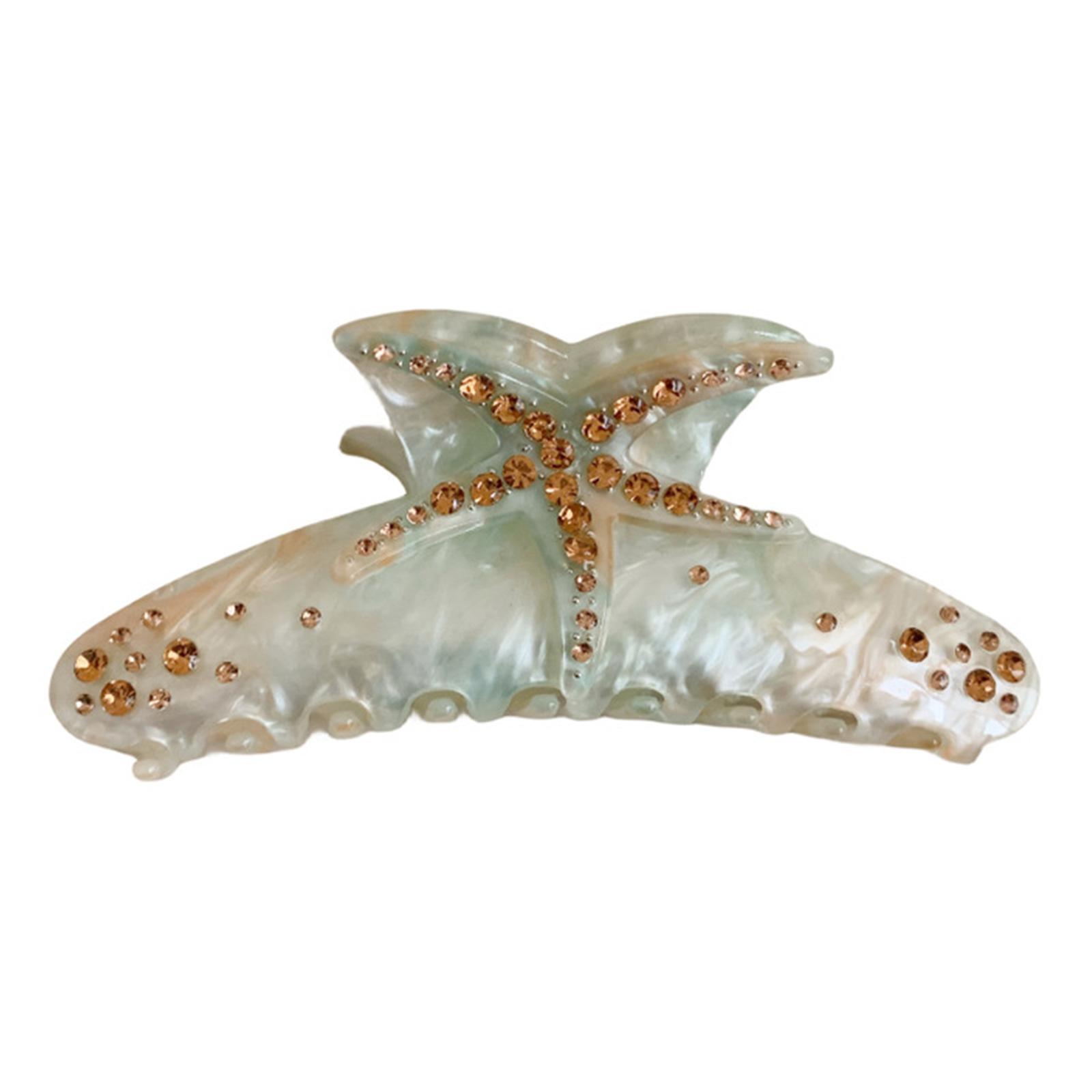 

Заколка для волос со стразами, зажим-краб для девочек, зажим-краб, нескользящий держатель для хвоста, женское украшение для волос светло-серый