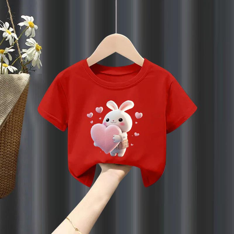 Children's Modal T-shirt Short Sleeve Animal Print Summer Top for Girls Boys - Summer New Clothes