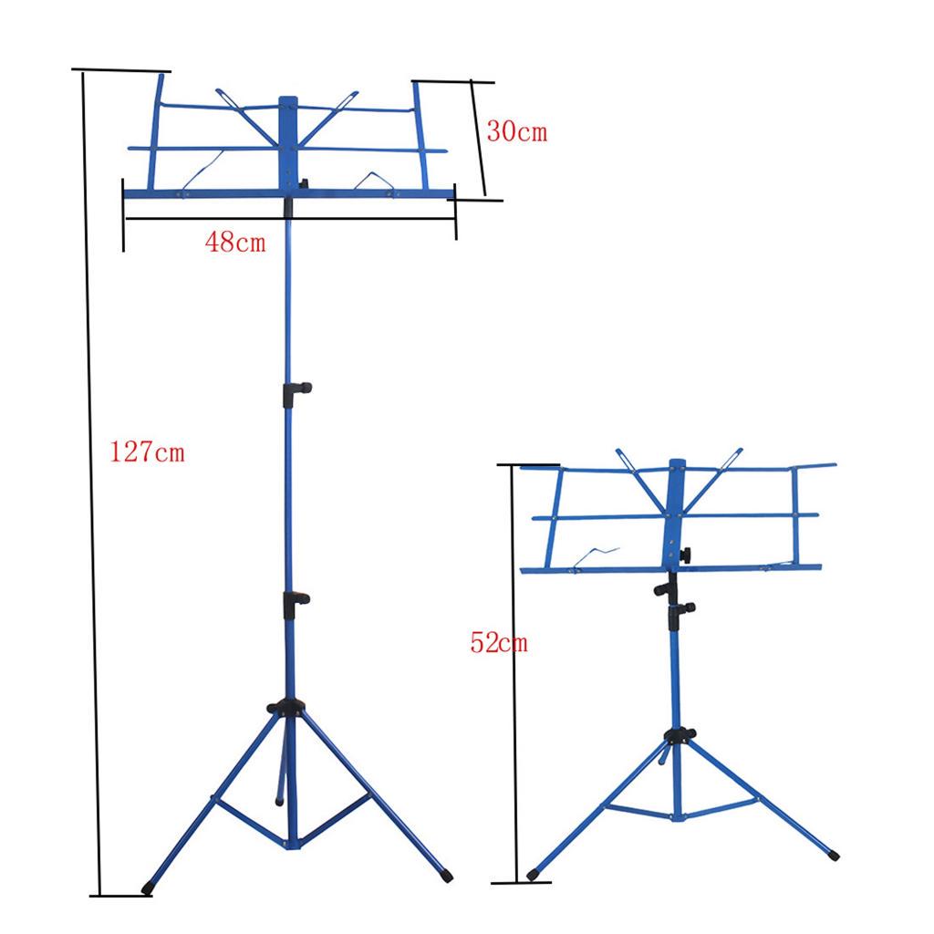 Folding Professional Heavy Duty Music Stand Sheet Music Stand W/ Clip Holder