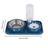 Stainless Steel Automatic Pet Cat Feeder Detachable Anti-flip Pet Water Feeder Container Stable Multifunctional