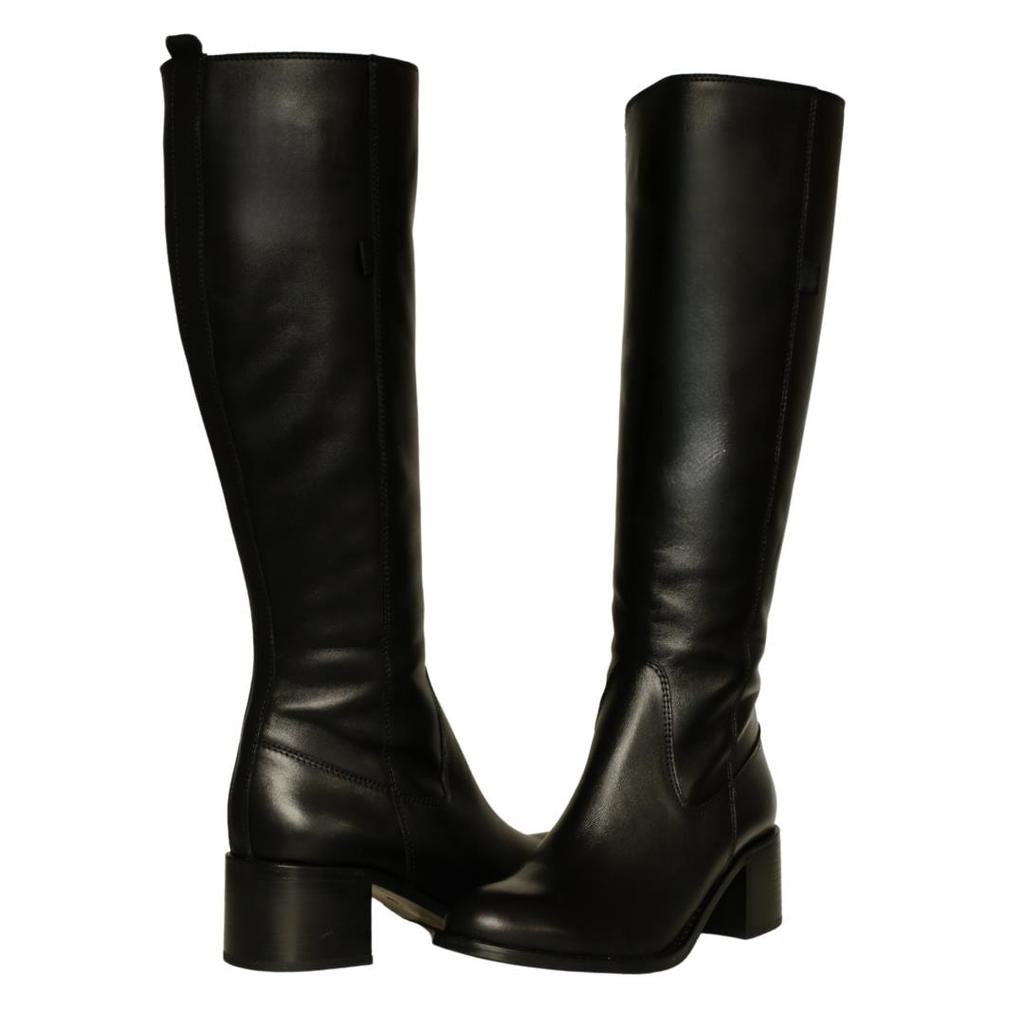 Lange Winterstiefel aus echtem Leder für Damen