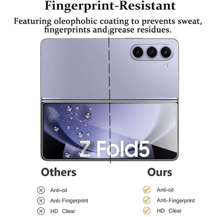 Tempered Glass - BOOLING - Compatible Samsung Galaxy Z Fold 4/5 - 9H Protection - Transparent - 2 Pieces