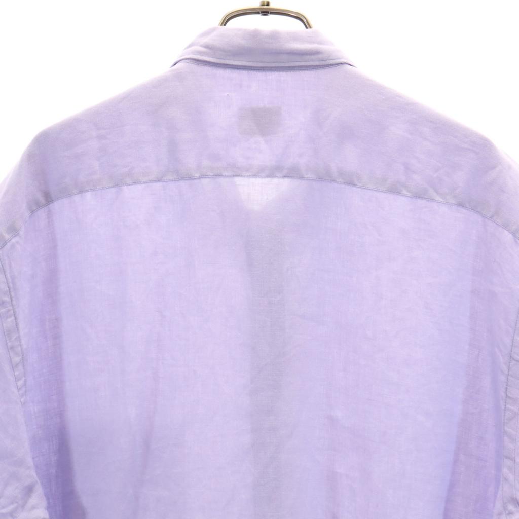 Armani Collezioni Linen Short Sleeve Shirt XL Blue Men's Used