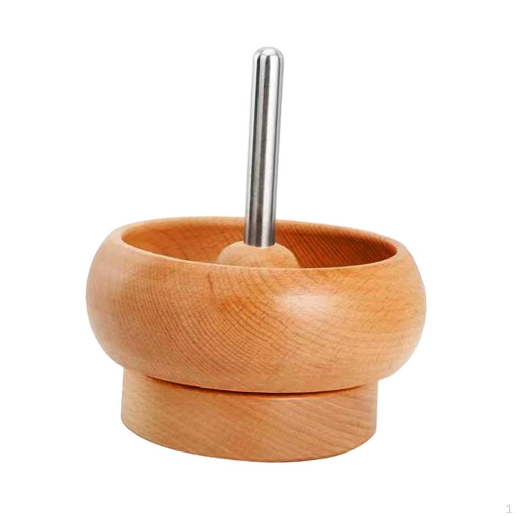 Bead Bowl Tray DIY for Craft Mini Size Beading Wooden Quickly Stringing Beads Tool