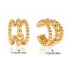 Yori Statement Stainless Steel Personalized Three-layer Ear Clips for Women High Quality 18K Gold PVD Plated Daily Jewelry Gift