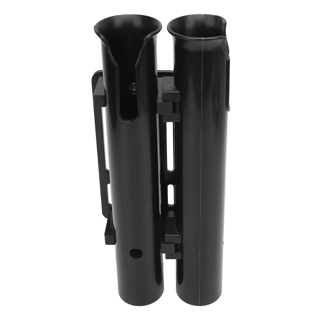 Fishing Rod Holder Bracket, Plastic Safety Fixing 2-Tube Fishing Rod Holder Rack, Portable Fishing Pole Holder, Tube Fishing Rod Pole Support for Moto