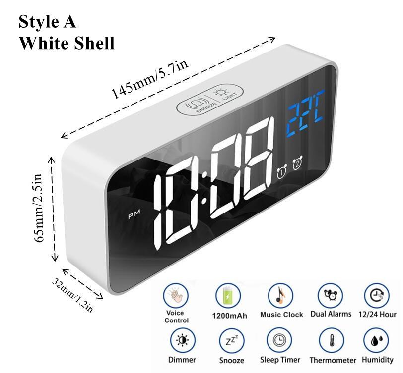 

Умные светодиодные часы Прикроватные цифровые будильники Настольные электронные настольные часы Настольные часы с функцией повтора сигнала Будильник-будильник Цифровой