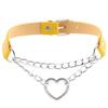 Day Collar Heart Pendant Choker Silver Chain Necklace Collars & Leashes