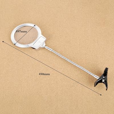 Pro Flexible freihändige Lupen-Schreibtischlampe Helle LED-beleuchtete Lupe mit Klemme für