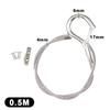 Locking Stainless Steel Wire Rope Adjustable Retractable Suspension Lanyard for Industrial Equipment Hanging Work