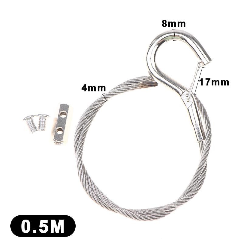 Locking Stainless Steel Wire Rope Adjustable Retractable Suspension Lanyard for Industrial Equipment Hanging Work