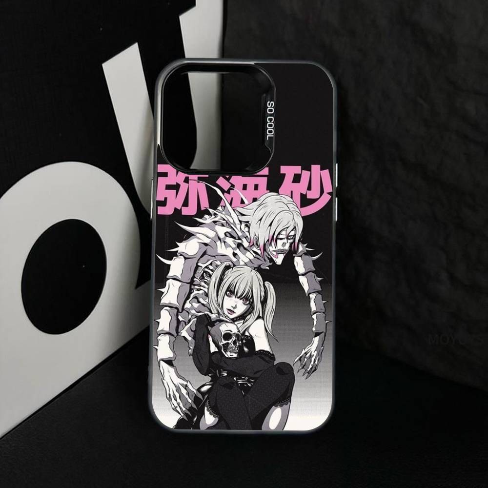 Misa anime D-Death N-Note Silver Plated Inside Phone Case For iPhone 17 16 15 14 11 12 13 Pro Max Plus X XR XS Max Colored