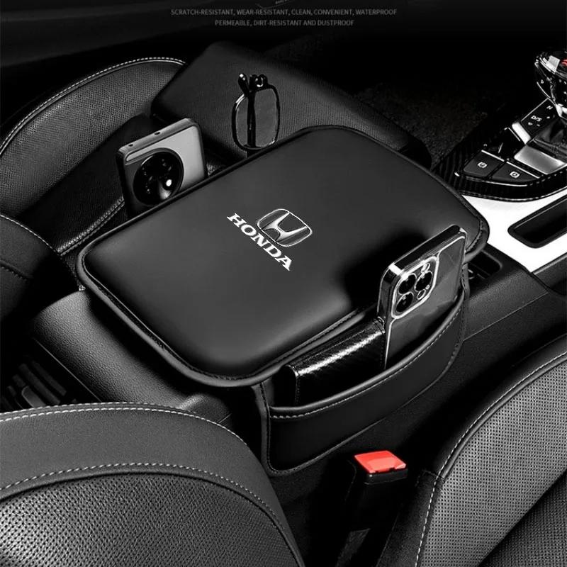 For Honda Civic Accord City Fit Mugen CR-V Pilot HRV Envix Leather Car Armrest Box Pad Center Console Arm Rest Storage Pocket TP6 rlgc6
