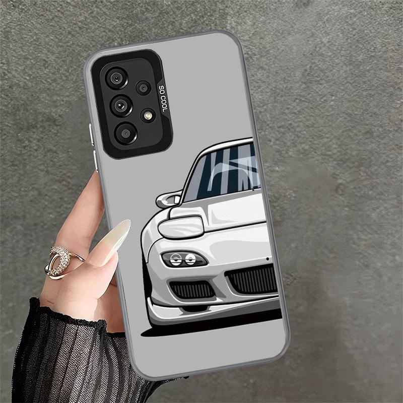 Simple Japanese Sports Cars Pattern Soft Phone Case for Samsung A17 A16 A15 A14 A13 A57 A56 A55 A54 A53 A37 A36 A35 A34 A33 A26