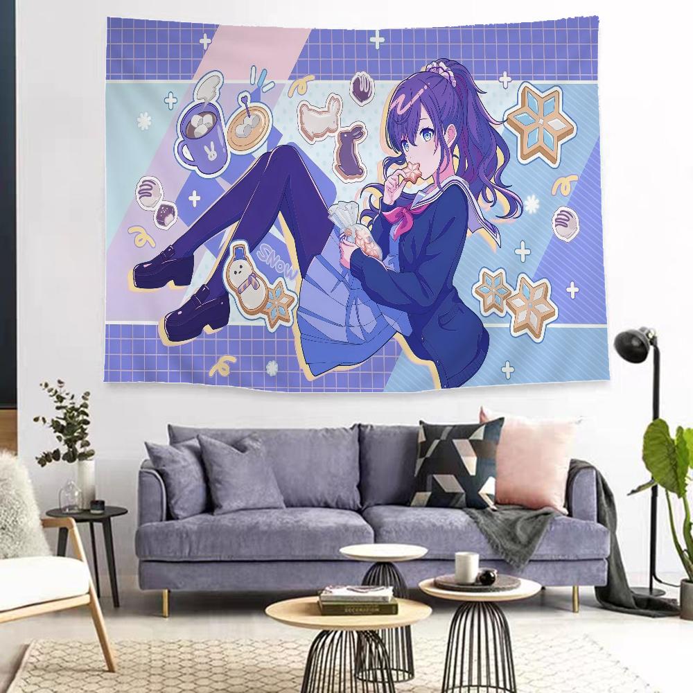 VOCALOID Virtual Singer Miku Printed Large Wall Tapestry Cheap Hippie Wall Hanging Bohemian Wall Tapestries Mandala Home Decor