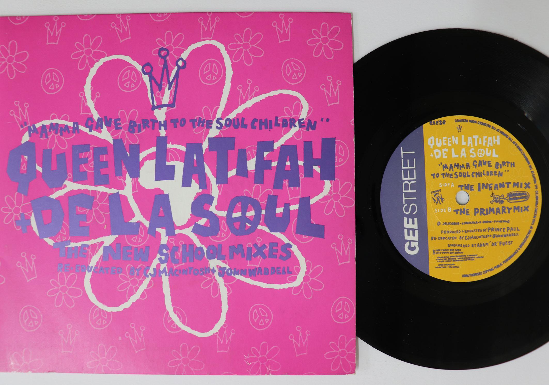 

7inch Record QUEEN LATIFAH + DE LA SOUL - Mamma Gave Birth To The Soul Childr GEE26 Gee Street 1980 UK Rap & Hip-Hop/R&B Used