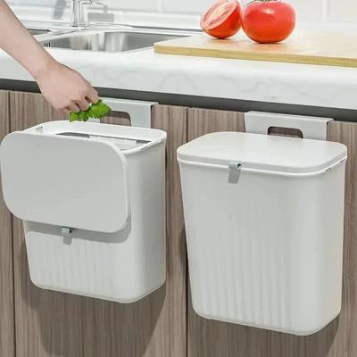 An der Wand montierter hängender Mülleimer, Küchenmülleimer, Schranktür, Badezimmer-Mülleimer mit Deckel, Mülleimer, Thekenbehälter, Mülleimer