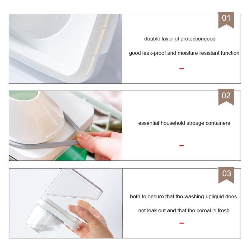 Wäschewaschmittel Pulverbehälter mit Messbecher Spülpulver Spender Lebensmittel Vorratsglas Luftdichte Aufbewahrungsflasche