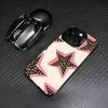 B-Schwarz L-Leopard P-Muster S-Stern Handyhülle Für iPhone 17,16,15,14,13,12,11 Plus,Pro Max,XS,Farbig Versilberte Innenabdeckung