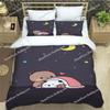 Cute Cartoon Bear Printed Bedding Sets Exquisite Bed Supplies Set Duvet Cover Bed Comforter Set Bedding Set Luxury Birthday Gift