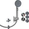 RV Shower Head with Hose and No Drilling Wall Mount Handheld Shower Holder,5 Mode High Pressure Shower Head with On Off Switch Water Saving for