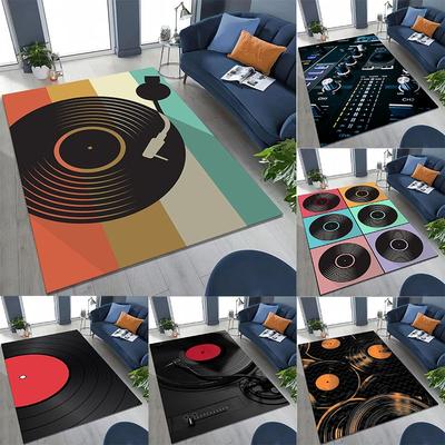 Nahrávání Hudby Koberec DJ Obrazovka Páska Kobereček pro Ložnici Obývací Pokoj Pohovka Domácí Rohožka Dekor Velký Rozměr Dětská Hra Protiskluzová Podložka na Podlahu