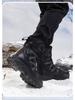 Men's Plus Size High-Top Snow Boots: Winter Warm, Thickened Velvet Lining, Ideal for Hiking