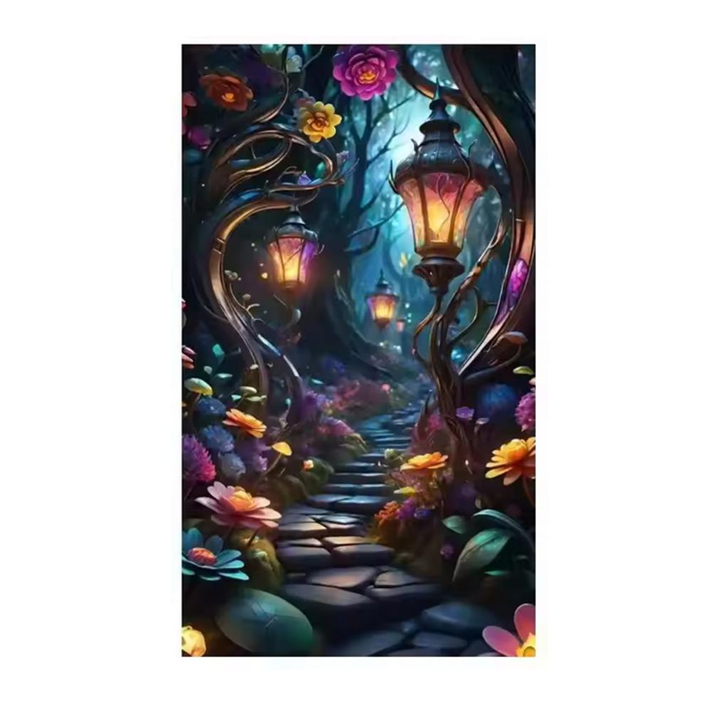 5D DIY Diamond Painting Cross Stitch Kit - Fantasy Magic Books Design, Full Round Diamond Mosaic for Home Decoration