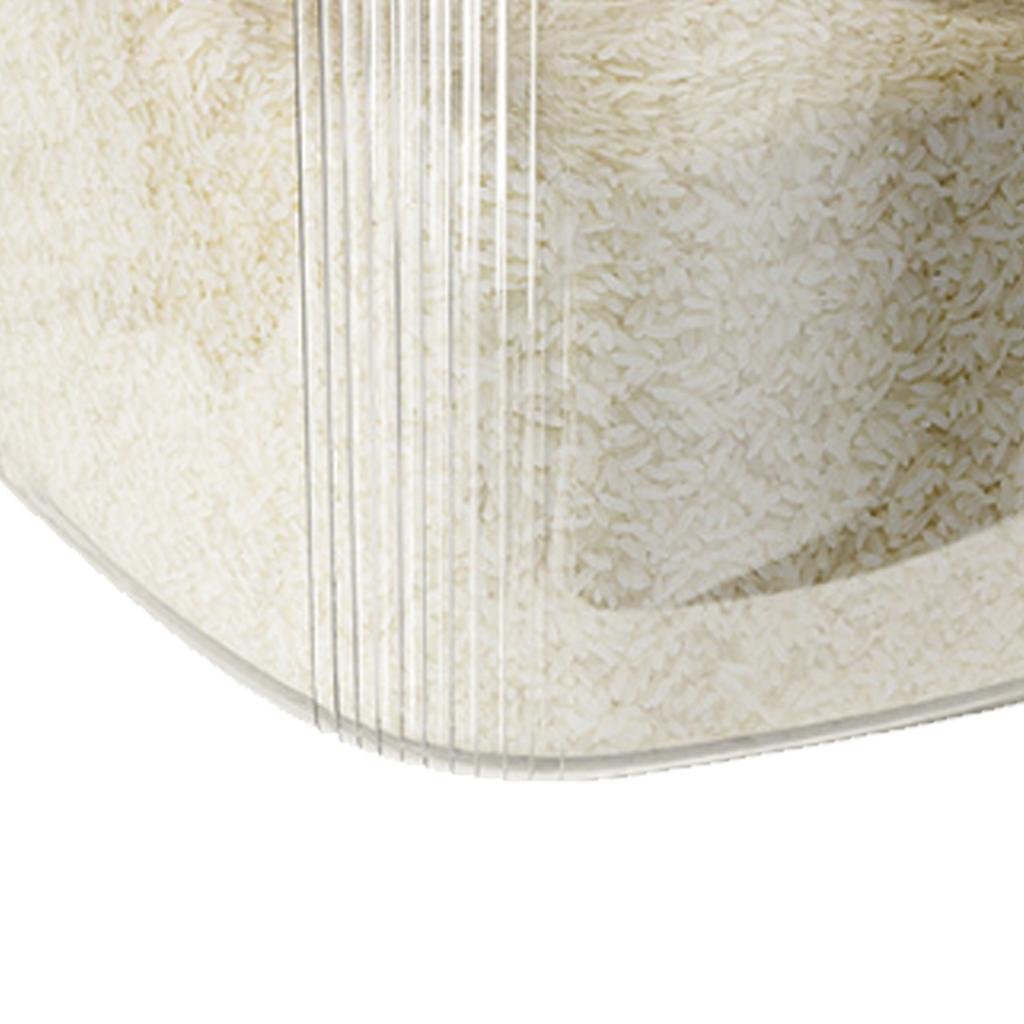 Rice Container Airtight Press Lid PP Large Capacity Rice Storage Bin for Home Use