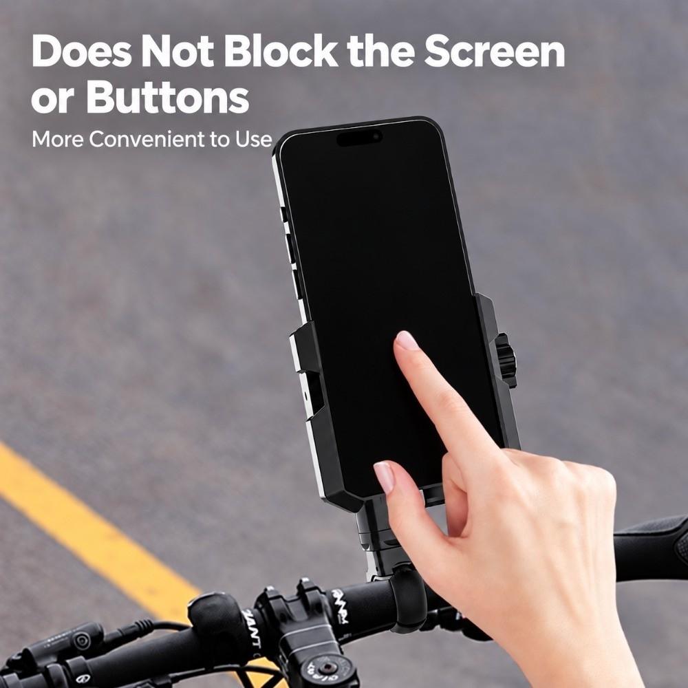 Anti-Shake Cycle Phone Holder 360 Degree Adjustable Handlebar Phone Clamp Motorbike