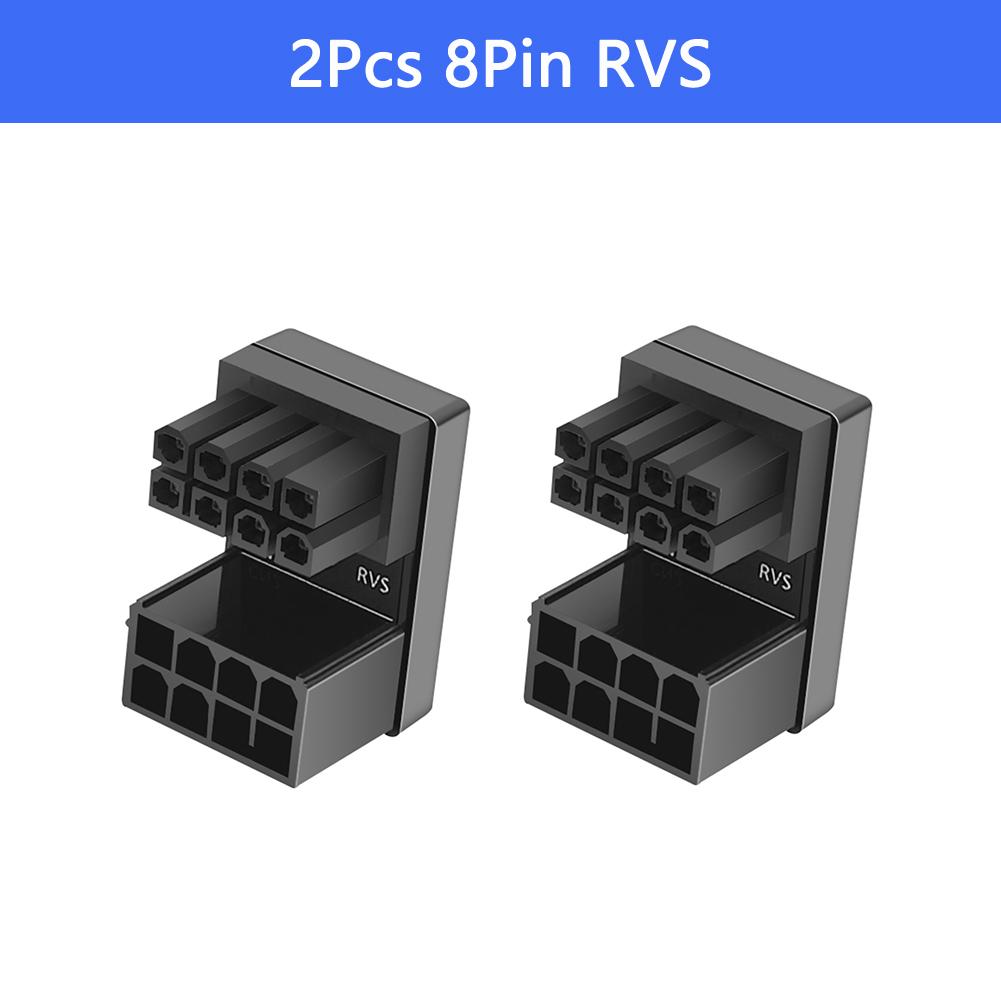ATX 8Pin 6Pin Female to 8Pin 6Pin Male 180 Degree Angled Power Adapter for Desktop Graphics Video Card GPU