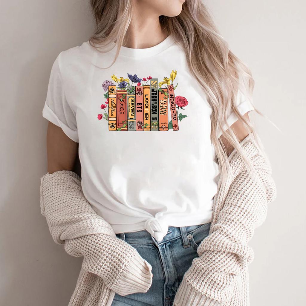 ZX TEE Korean Pop Group Solo Album Shirt Vintage Kpop Shirt Army Shirt Women's Book Flower Album T-shirt Jungkook Seven Shirt