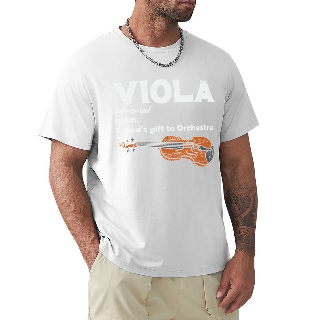 Viola Gods to Orchestra Viola InstruUnisext TShirt Minimalist Casual Short Sleeve Top