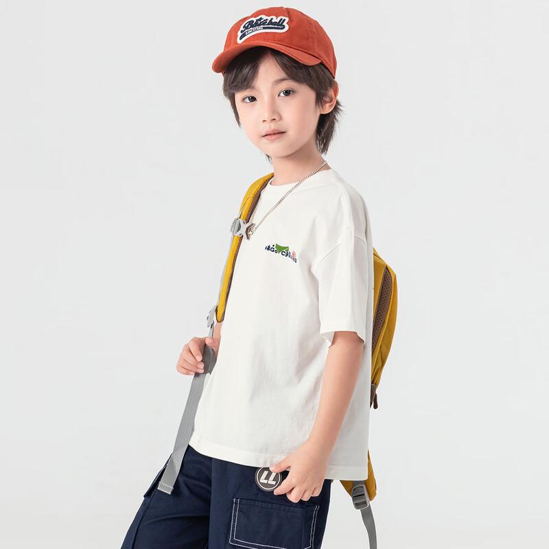 Boys' Cool Cotton Forest Camping Print Short Sleeve T-Shirt