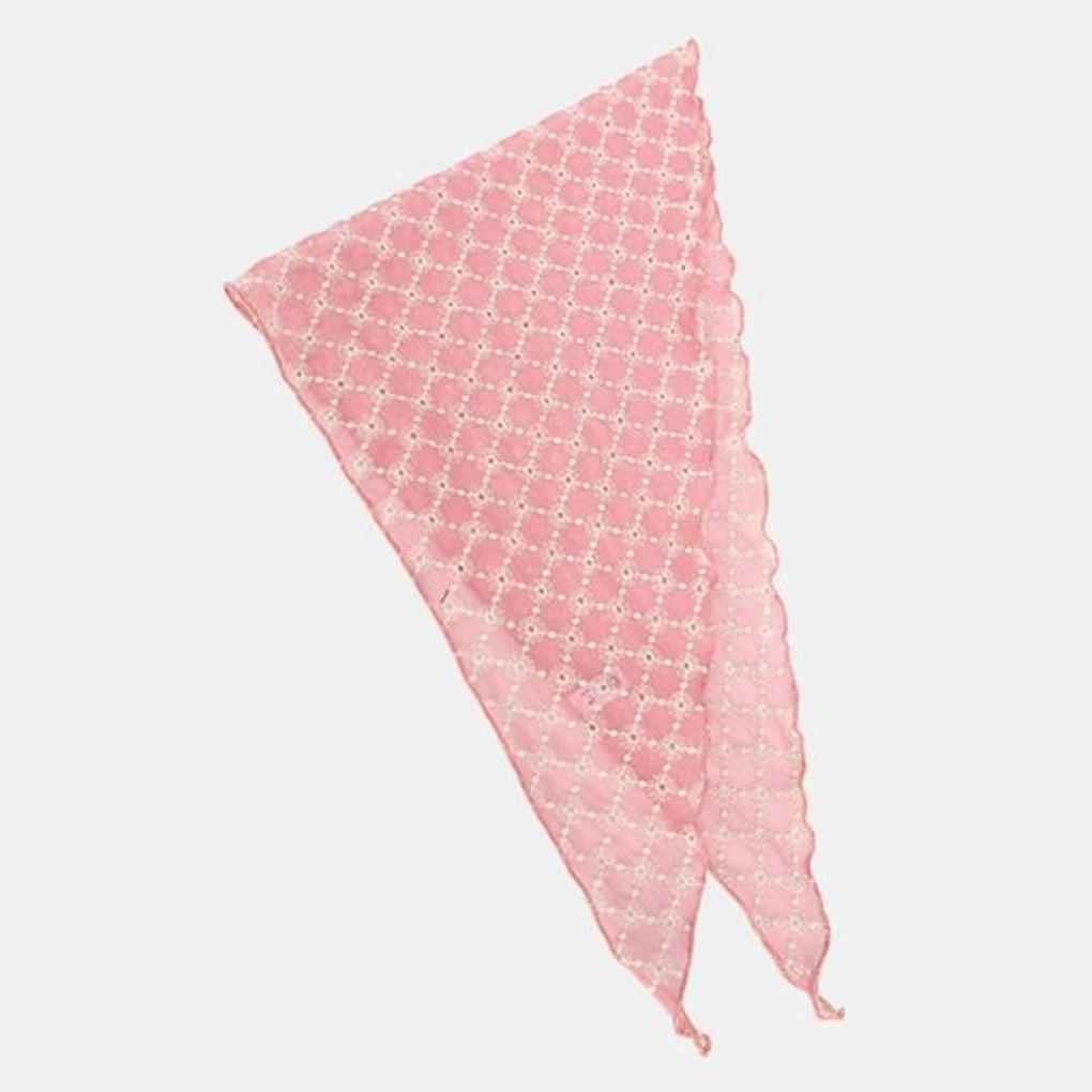 Elkate Women's Scarf Triangle Kerchief Punching Lace Mid-Season Petite Scarf LNM260
