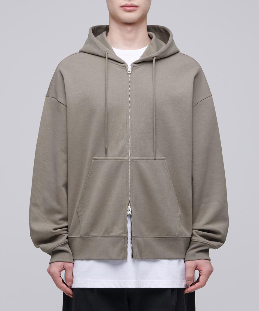 Musinsa Standard Flat Terry Oversized Hooded Sweat Zip-Up [Dusty Beige]