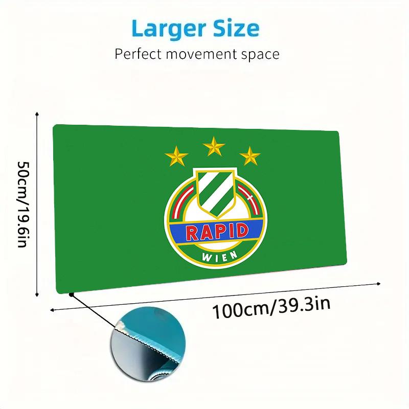 SK Rapid Wien Print  Cushion Non-slip Laptop Tablet Big Mousepad XXL Mat Mini PC Playmat With Lock Edge