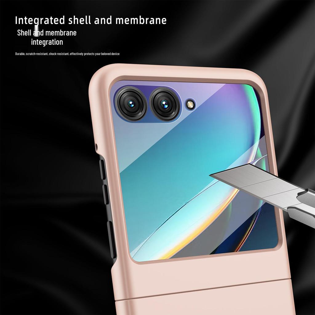 Motorola Razr50 Folding Screen Skin-Feel Protective Case with Tempered Film