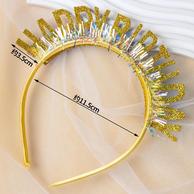 Irisierendes Diamantperlen-Geburtstags-Stirnband & Hut Party-Accessoires
