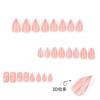 Hot Selling French White Nail Art Wholesale In Europe America 3D Heart-shaped Glitter Fake Nails Short Medium-sized Square Shaped Pieces
