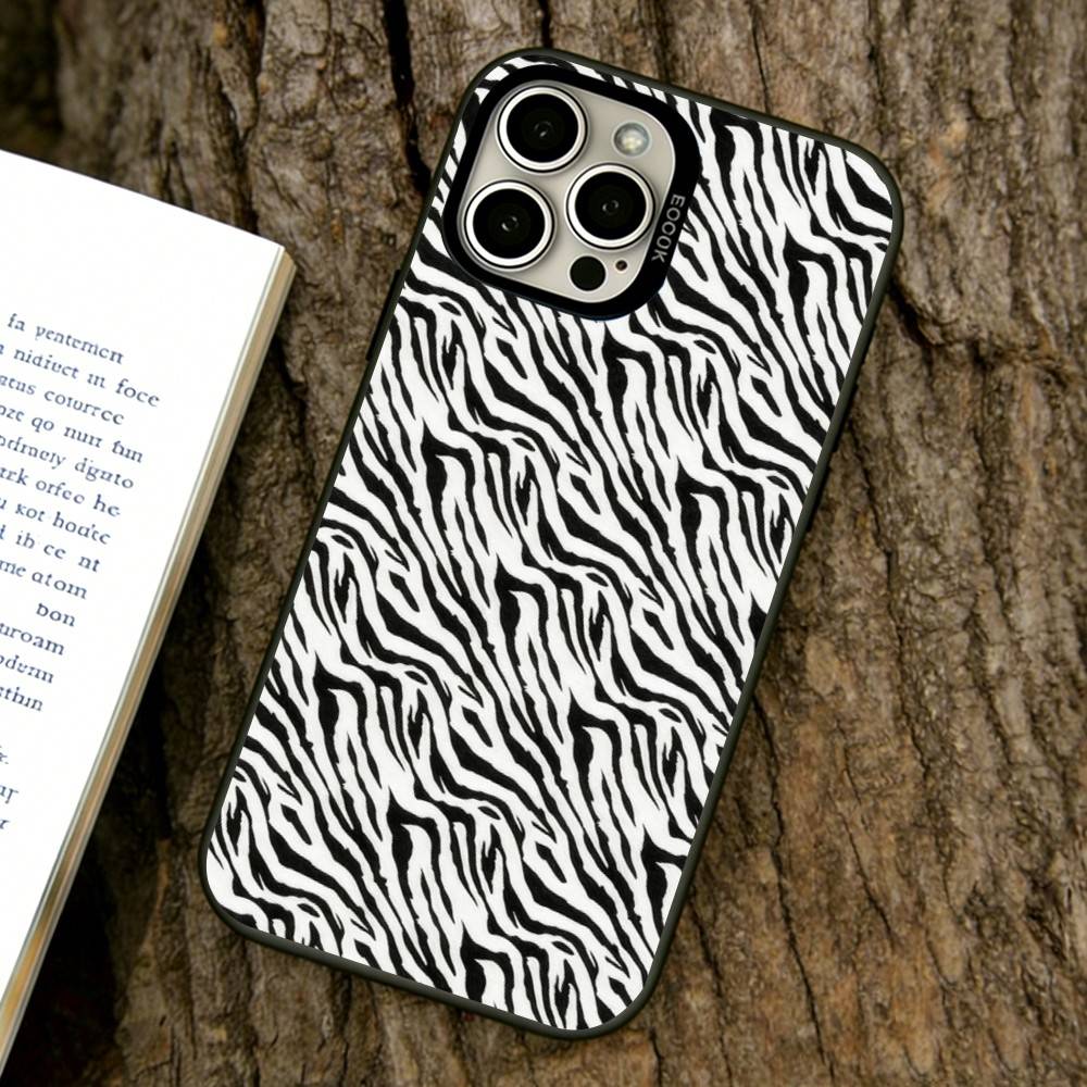 Zebra pattern Phone Case For iPhone 17,16,15,14,13,12,11 Plus,Pro Max,XS,Colorful Silver Phone case Funda Cover